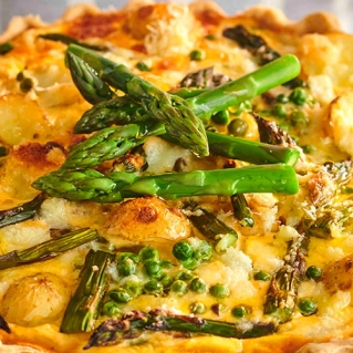 Vegetable and manchego tart